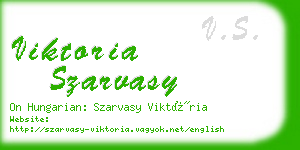 viktoria szarvasy business card